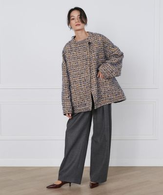 TOURNIERツィードハーフコート《la veille by