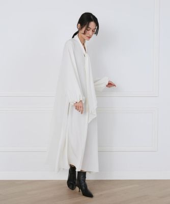 リボンタイバックプリーツドレス《ｌａ　ｖｅｉｌｌｅ　ｂｙ　ＳＵＰＥＲＩＯＲ　ＣＬＯＳＥＴ》（７１４０１２１９０３）