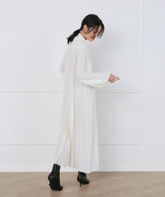 リボンタイバックプリーツドレス《ｌａ　ｖｅｉｌｌｅ　ｂｙ　ＳＵＰＥＲＩＯＲ　ＣＬＯＳＥＴ》（７１４０１２１９０３）
