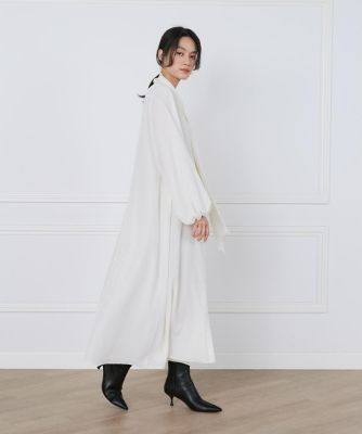 リボンタイバックプリーツドレス《ｌａ　ｖｅｉｌｌｅ　ｂｙ　ＳＵＰＥＲＩＯＲ　ＣＬＯＳＥＴ》（７１４０１２１９０３）