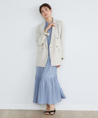 定番ダブルブレストジャケット（7140141002） | INED (Women