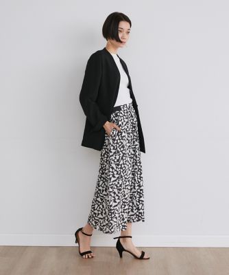 《大きいサイズ》ダブルジョーゼットノーカラージャケット（７１４０１４１８３５）