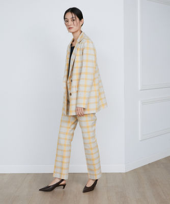 ブッチャー織ダブルブレストジャケット《la veille by