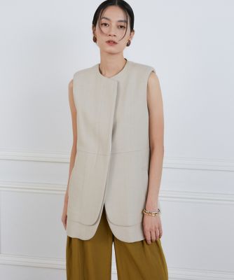＜la veille by SUPERIOR CLOSET (Women)＞レイヤードジレ《ｌａ　ｖｅｉｌｌｅ　ｂｙ　ＳＵＰＥＲＩＯＲ　ＣＬＯＳＥＴ》（７１４０１４１９１７）