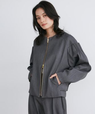 la veille by SUPERIOR CLOSET (Women)/ラヴェイユ バイ スーペリアクローゼット タックディテールジップブルゾン《la veille by SUPERIOR CLOSET》(7140144904)