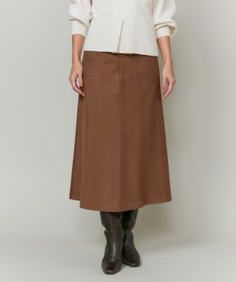 INED L (Women/大きいサイズ)/イネドＬ 《大きいサイズ》カシミヤAラインスカート《大草直子コラボ》《COLOMBO》(7140152824)