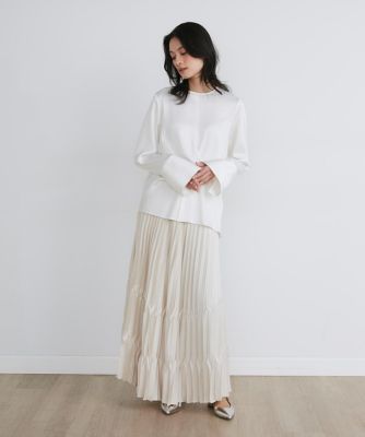 サテンプリーツスカート《ｌａ　ｖｅｉｌｌｅ　ｂｙ　ＳＵＰＥＲＩＯＲ　ＣＬＯＳＥＴ》（７１４０１５２９１９）