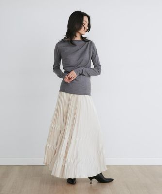 サテンプリーツスカート《ｌａ　ｖｅｉｌｌｅ　ｂｙ　ＳＵＰＥＲＩＯＲ　ＣＬＯＳＥＴ》（７１４０１５２９１９）