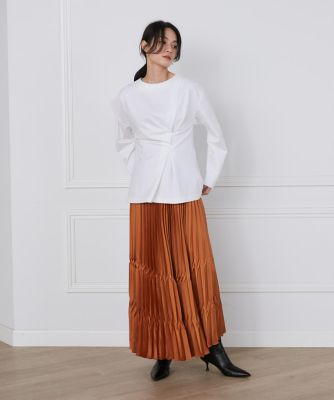 サテンプリーツスカート《ｌａ　ｖｅｉｌｌｅ　ｂｙ　ＳＵＰＥＲＩＯＲ　ＣＬＯＳＥＴ》（７１４０１５２９１９）