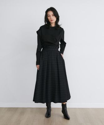 千鳥ジャガードタックスカート《ｌａ　ｖｅｉｌｌｅ　ｂｙ　ＳＵＰＥＲＩＯＲ　ＣＬＯＳＥＴ》（７１４０１５２９３１）