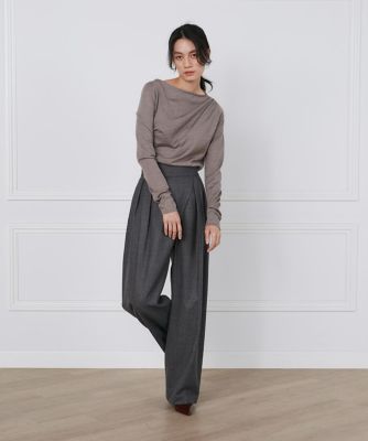 ウールサキソニーラップパンツ《ｌａ　ｖｅｉｌｌｅ　ｂｙ　ＳＵＰＥＲＩＯＲ　ＣＬＯＳＥＴ》（７１４０１６１９０５）