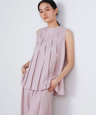 リネンボックスプリーツブラウス《ｌａ　ｖｅｉｌｌｅ　ｂｙ　ＳＵＰＥＲＩＯＲ　ＣＬＯＳＥＴ》（７１４０１８２９２１）
