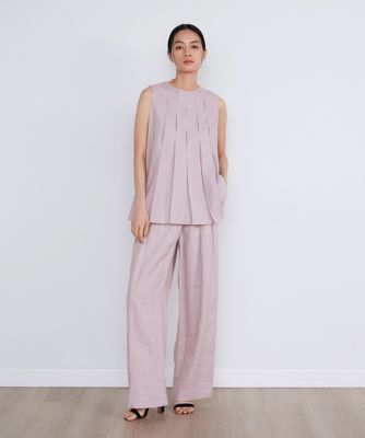 リネンボックスプリーツブラウス《ｌａ　ｖｅｉｌｌｅ　ｂｙ　ＳＵＰＥＲＩＯＲ　ＣＬＯＳＥＴ》（７１４０１８２９２１）