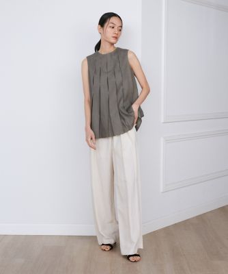 リネンボックスプリーツブラウス《ｌａ　ｖｅｉｌｌｅ　ｂｙ　ＳＵＰＥＲＩＯＲ　ＣＬＯＳＥＴ》（７１４０１８２９２１）