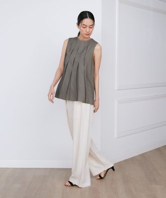 リネンボックスプリーツブラウス《ｌａ　ｖｅｉｌｌｅ　ｂｙ　ＳＵＰＥＲＩＯＲ　ＣＬＯＳＥＴ》（７１４０１８２９２１）
