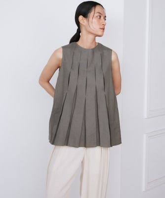 リネンボックスプリーツブラウス《ｌａ　ｖｅｉｌｌｅ　ｂｙ　ＳＵＰＥＲＩＯＲ　ＣＬＯＳＥＴ》（７１４０１８２９２１）
