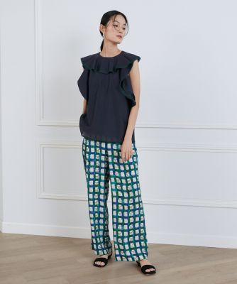 シアーフリルノースリーブカットソー《ｌａ　ｖｅｉｌｌｅ　ｂｙ　ＳＵＰＥＲＩＯＲ　ＣＬＯＳＥＴ》（７１４０１９０９０９）