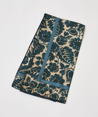 ＜SUPERIOR CLOSET (Women)＞《ＳＵＰＥＲＩＯＲ　ＣＬＯＳＥＴ》Ｃｌａｓｓｉｃａｌ　Ｂｌｕｅ　Ｆｌｏｗｅｒ　Ｓｃａｒｆ《Ｔａｐｉｓ　Ｎｏｉｒ》（７１４０２８４６０９）