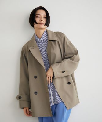 ＜INED L (Women/大きいサイズ)＞《大きいサイズ》ショートトレンチコート（７１４１１１５８０２）