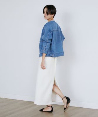 あい　CAPRICIEUX LE'MAGE ノーカラーデニムジャケット CAPRICIEUX LE'MAGE（カプリシューレマージュ）の「ノーカラー