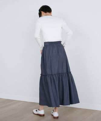 デニム調ティアードスカート（７１４１１５２０１２） | ファッション 