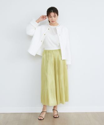 《大きいサイズ》エアメタルサテンプリーツスカート（７１４１１５２８１１）