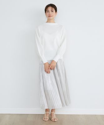 《大きいサイズ》エアメタルサテンプリーツスカート（７１４１１５２８１１）