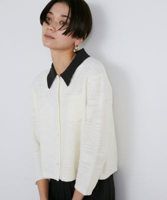 ＜INED (Women)＞衿付きニットプルオーバー（７１４１１７０００２）