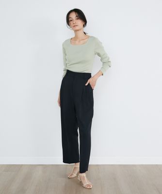 スクエアネックリブニット（7141170003） | INED (Women