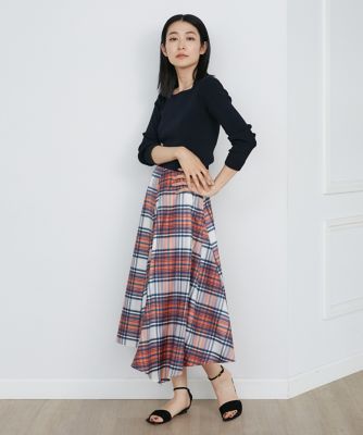 スクエアネックリブニット（7141170003） | INED (Women