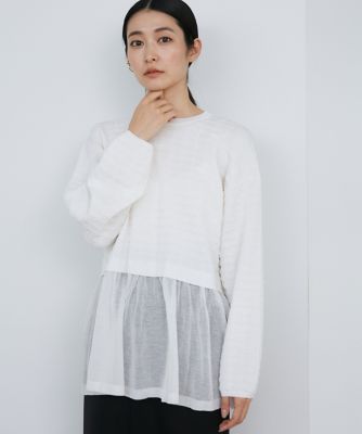 《大きいサイズ》千鳥柄シアーニット《Ｌｕｆｔｒｏｂｅ》（７１４１１７０８０９）