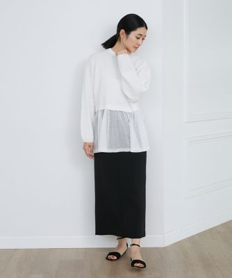 《大きいサイズ》千鳥柄シアーニット《Ｌｕｆｔｒｏｂｅ》（７１４１１７０８０９）