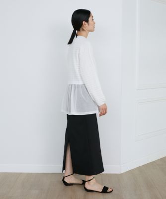 《大きいサイズ》千鳥柄シアーニット《Ｌｕｆｔｒｏｂｅ》（７１４１１７０８０９）