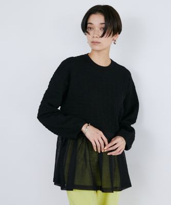 《大きいサイズ》千鳥柄シアーニット《Ｌｕｆｔｒｏｂｅ》（７１４１１７０８０９）
