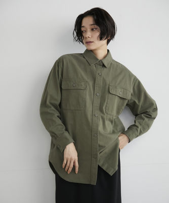 ＜INED L (Women/大きいサイズ)＞《大きいサイズ》オーバーサイズシャツ（７１４１１８１８１３）