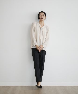 細ボウタイブラウス（7141182001） | INED (Women)/イネド