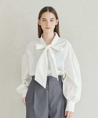 ＜INED (Women)＞《ＩＮＥＤ　ＣＬＡＲＯ》ボウタイブラウス（７１４１１８２５０３）