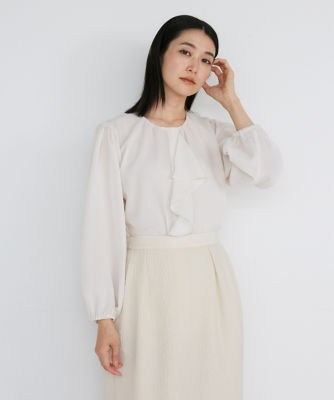 ＜INED L (Women/大きいサイズ)＞《大きいサイズ》２ＷＡＹフリルブラウス（７１４１１８２８０６）