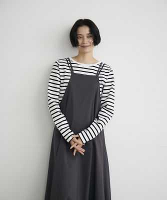 ＜INED (Women)＞《ＩＮＥＤ　ＣＬＡＲＯ》２ＷＡＹボーダーカットソー（７１４１１９０５１０）