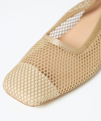 《ＩＮＥＤ　ＣＬＡＲＯ》メッシュスクエアトゥバレエシューズ《Ｃａｒｉｎｏ》（７１４１２０３５０２）