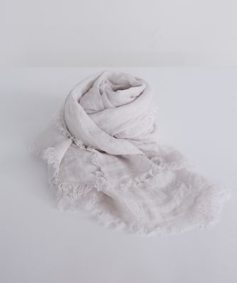 【新品未使用¥46,200】ebure エブール リネンガーゼストール ベージュ 新品未使用¥46 200】ebure エブール 大判リネンガーゼストール