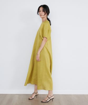リネンボリューム袖ワンピース（7142121015） | INED (Women