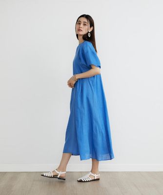 リネンボリューム袖ワンピース（7142121015） | INED (Women