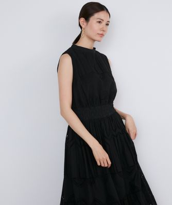 刺繍レースシャーリングドレス（７１４２１２１０３２）