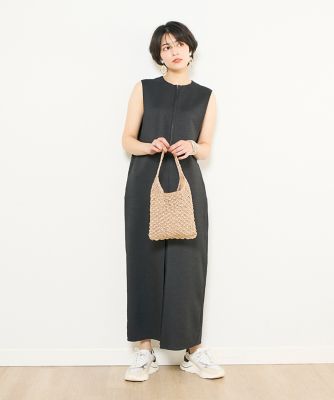 《ＩＮＥＤ　ＣＬＡＲＯ》スラブツイルハーフジップワンピース（７１４２１２１５０９）