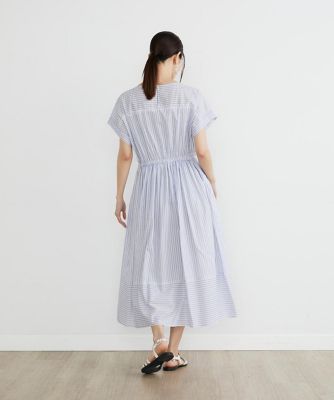 《大きいサイズ》ストライプワンピース（７１４２１２１８１７）