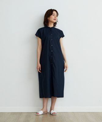 《大きいサイズ》コットンタイプライターフレンチスリーブワンピース（７１４２１２１８３１）