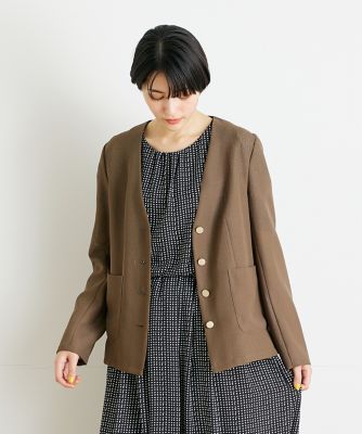 ＜INED (Women)＞《ＩＮＥＤ　ＣＬＡＲＯ》メッシュクロスジャケット（７１４２１４１５１３）