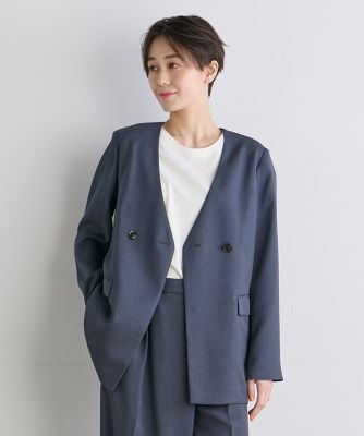 ＜INED (Women)＞《ＩＮＥＤ　ＣＬＡＲＯ》アリシアＬＩＮＯジャケット（７１４２１４１５１７）