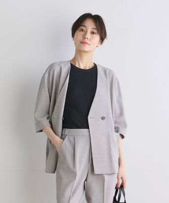 ＜INED (Women)＞《ＩＮＥＤ　ＣＬＡＲＯ》リンクルジャケット（７１４２１４１５２４）